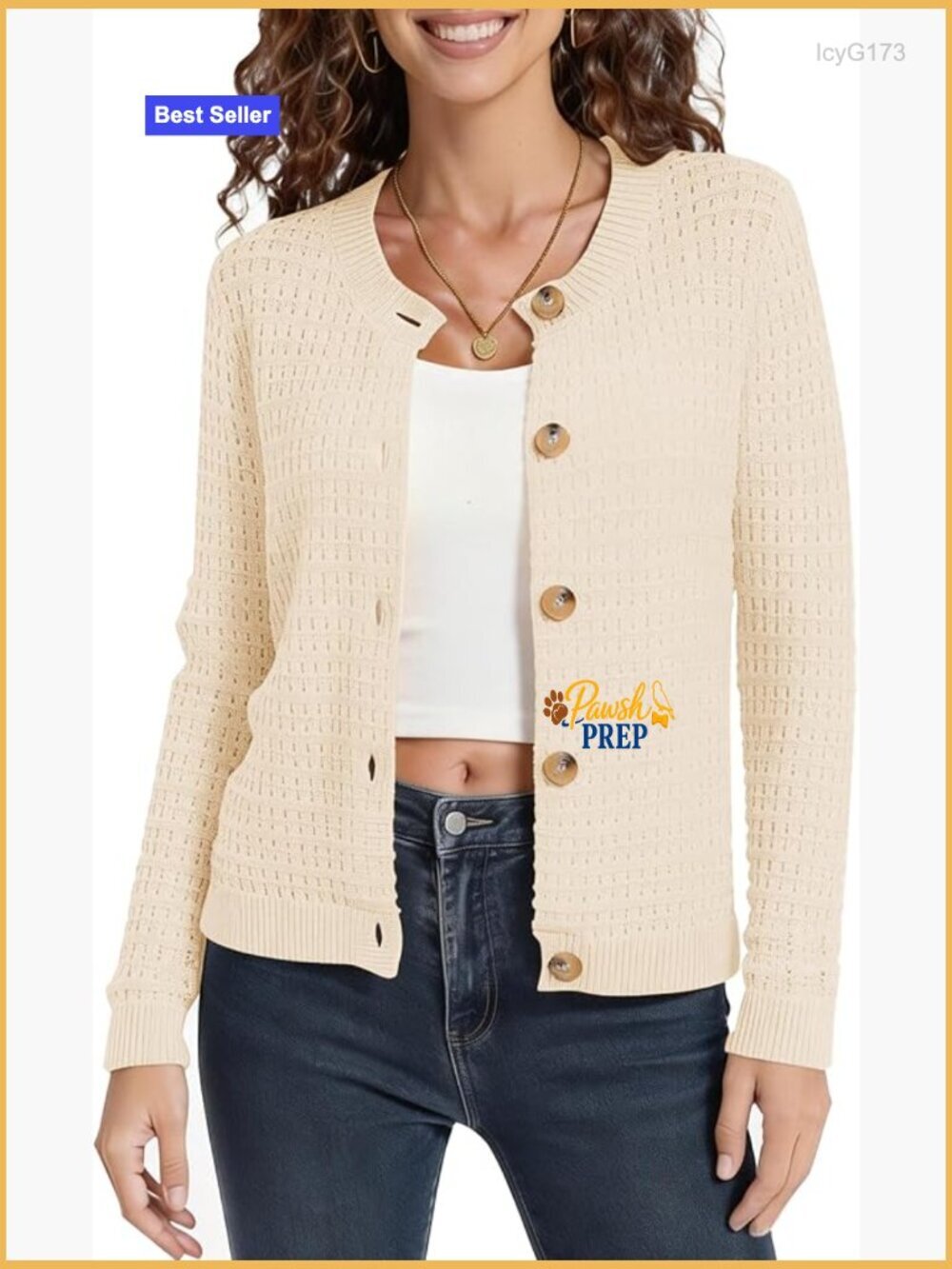 Cable Knit Cardigan Soft Button Down Sweater